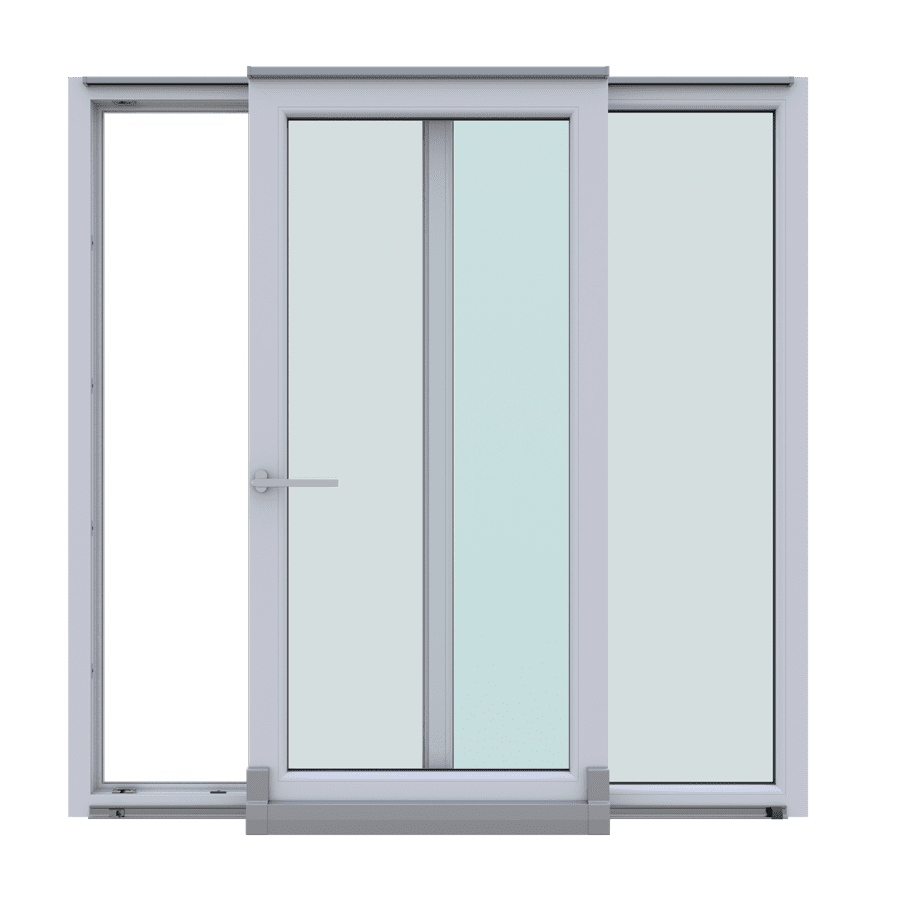 Ușă culisant-batante din PVC Paysage 4Stars deschisă