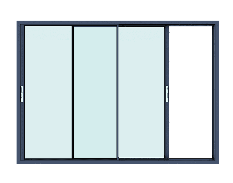Ușă culisantă din Aluminiu Panorama 7Stars deschisă