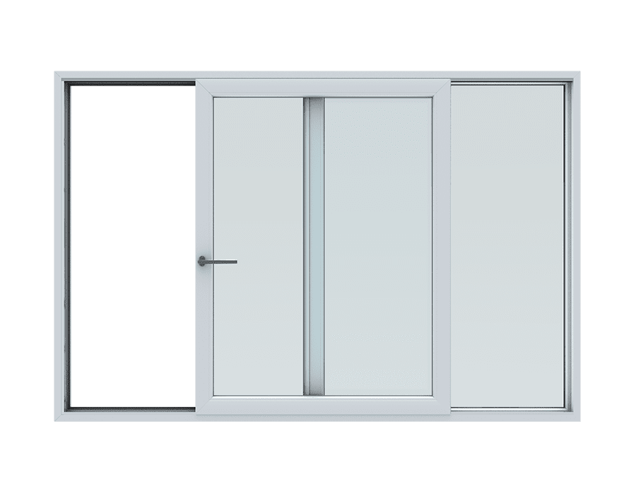 Ușă Culisantă din PVC Paysage Smart Slide 4Stars deschisă