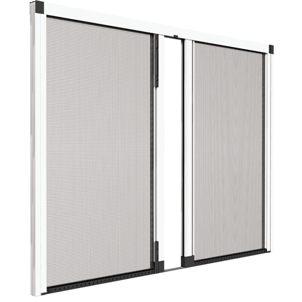 Plase anti insecte tip Roll-Out dublu lateral pentru uși de balcon și uși culisante în două canate