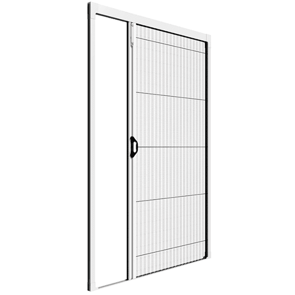 Plase insecte tip plisse lateral pentru ferestre și uși de balcon într-un canat