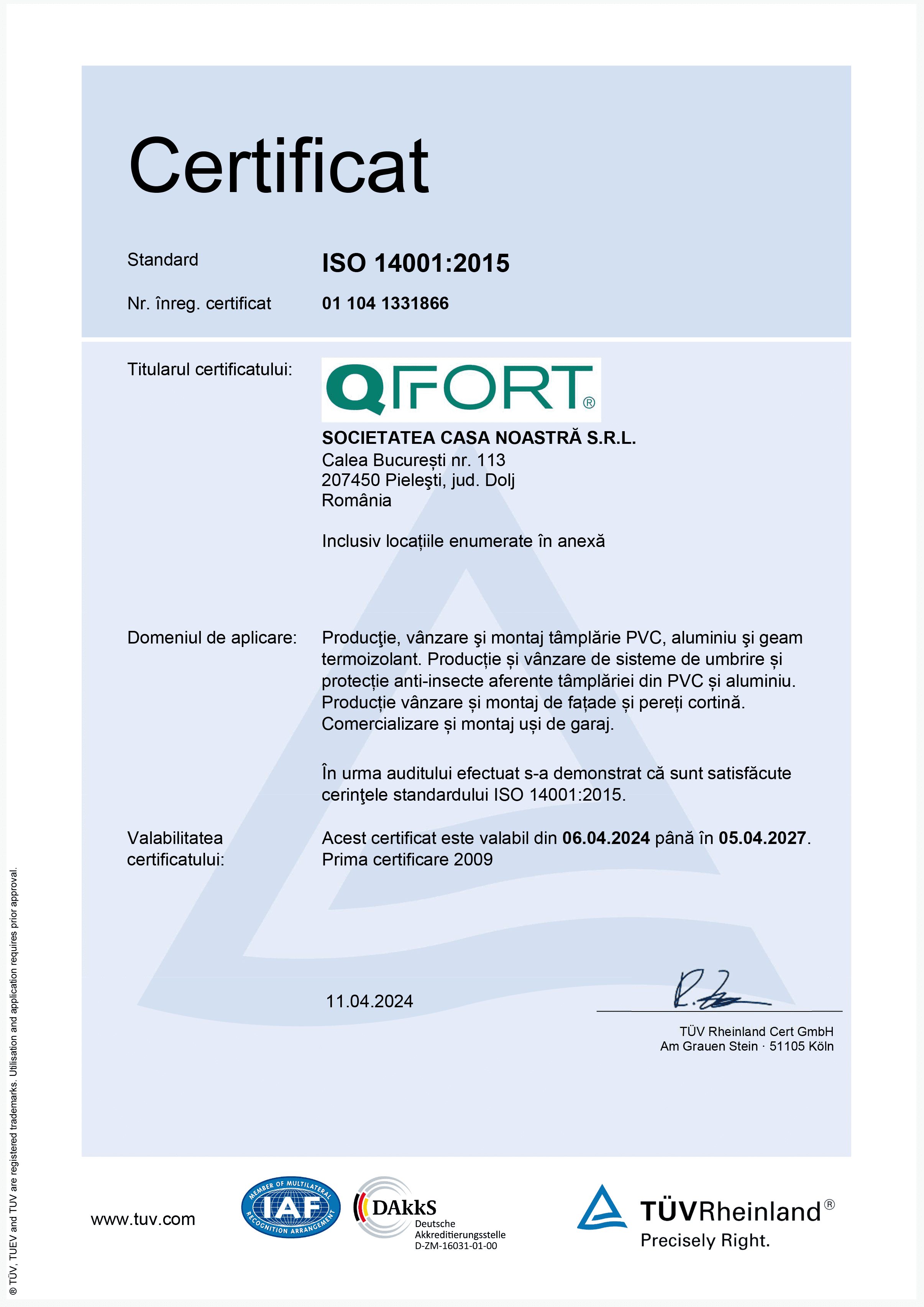 CASA NOASTRA_ISO 14001_RO