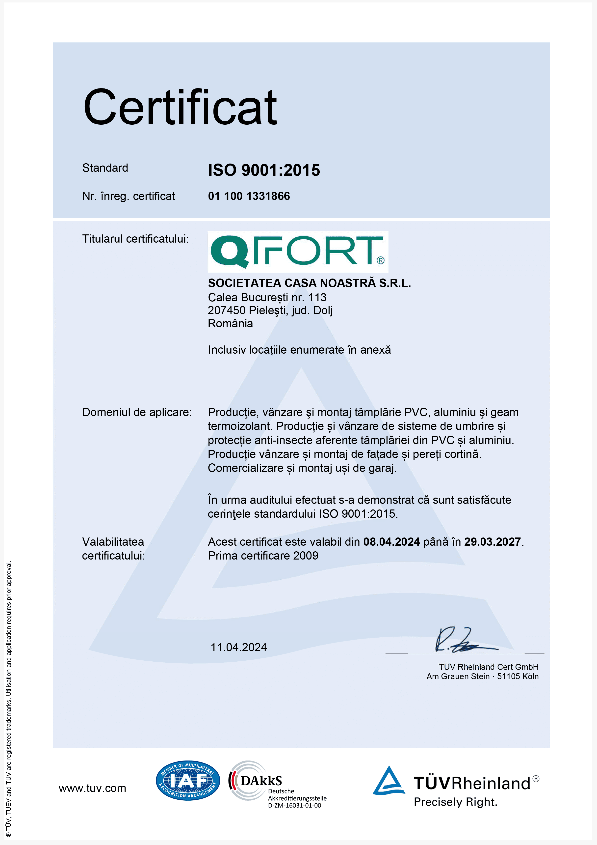 CASA NOASTRA_ISO 9001_RO